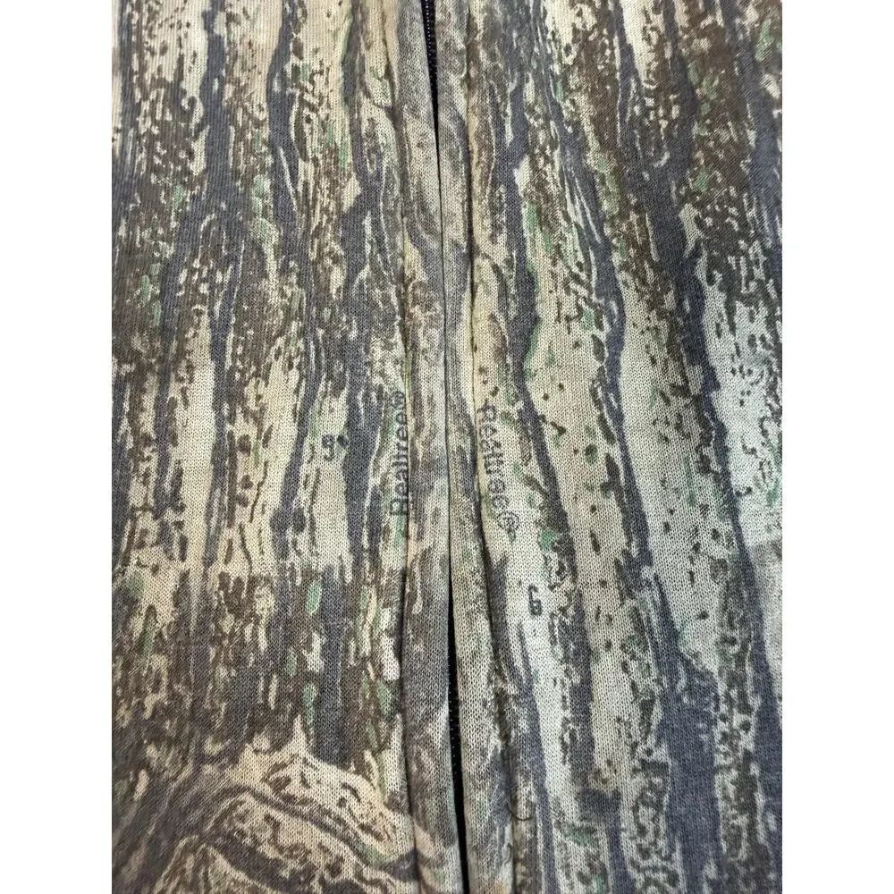 Vintage 80s Realtree Hoodie Mens XL Full Zip Hooded Pockets Fleece Camouflage